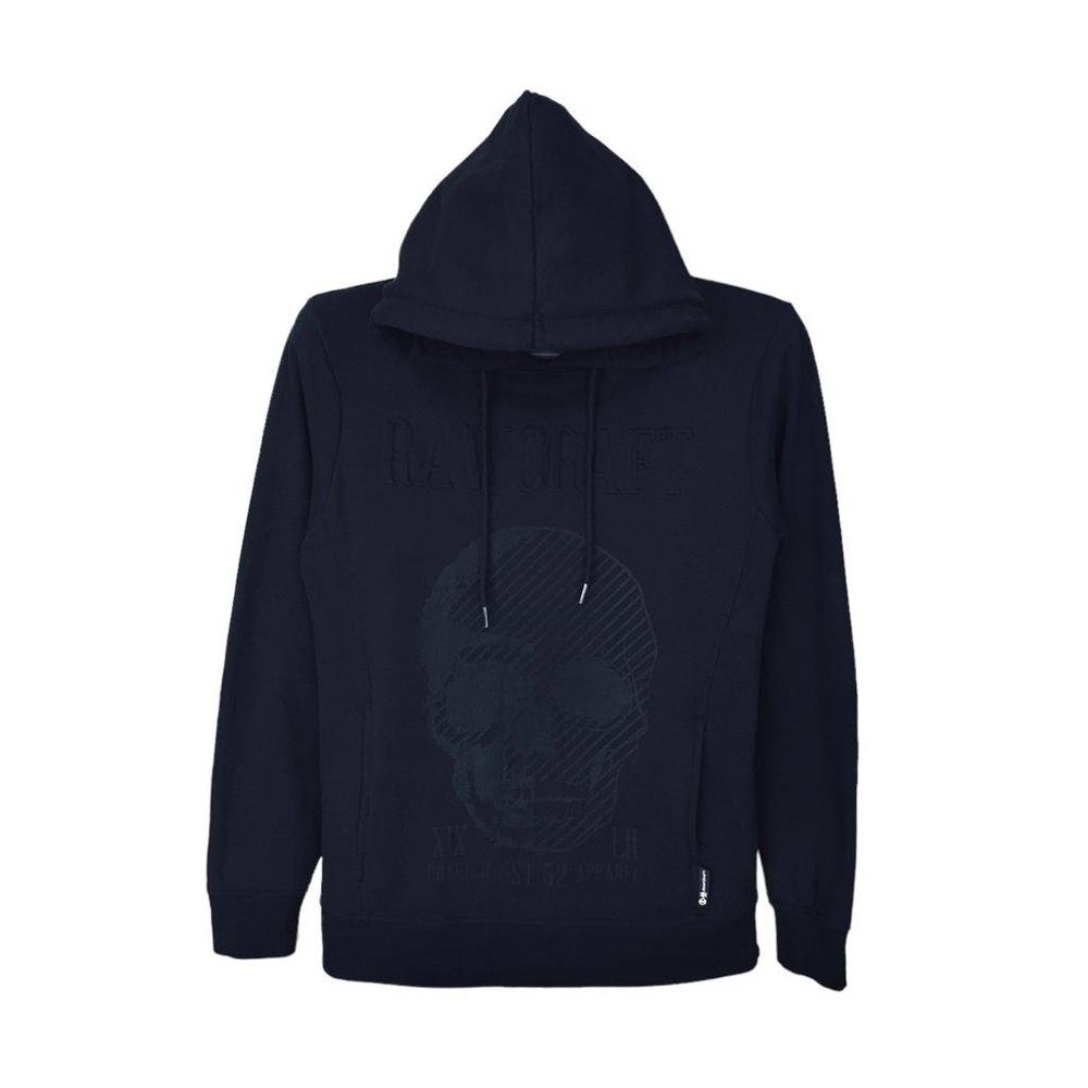 Rawcraft Skull Print Hoodie | Size S | Black